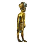 A GILT BRONZE STATUETTE OF A BOY PHARAOH. Height-8.3cm