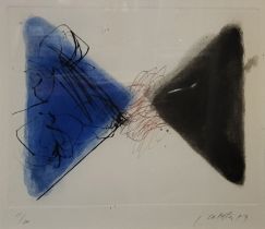 GER LASTER, DUTCH, 1920 - 2012, A LIMITED EDITION (11/20) ABSTRACT LITHOGRAPHIC GEOMETRIC STUDY WITH