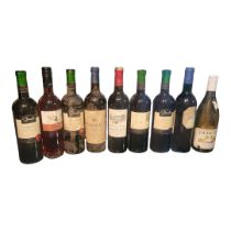 A COLLECTION OF NINE BOTTLES OF VINTAGE WINE A mixed selection to include two bottles Tempranillo,