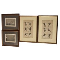 FENCING COMBAT SPORT INTEREST, A PAIR OF EARLY 19TH CENTURY BLACK AND WHITE ENGRAVINGS Fencing