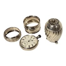 THOMAS RUSSELL, A VICTORIAN SILVER GENTS POCKET WATCH Open face with subsidiary seconds dial and