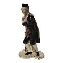 A FINE 19TH CENTURY NYMPHENBURG NR MUNICH HARD PASTE PORCELAIN MODEL OF AN OLD ANTONIO MAGISTRATE