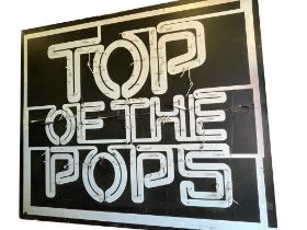 TOP OF THE POPS, THE ORIGINAL CLASSIC 1970’S STAGE NEON SIGN Condition no light tubes present,