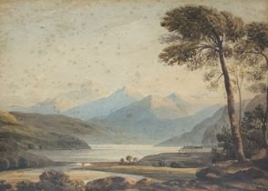 JOHN VARLEY I, 1778 - 1842, WATERCOLOUR Les Trois Couronnes, Pyrenees, The River Neville in