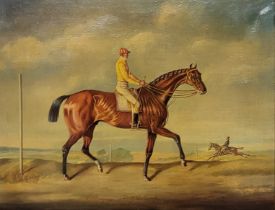 WEATHER GAUGE WITH JOCKEY JOHN TINY WELLS UP, WINNER OF THE 1852 CESAREWITCH, NEWMARKET Unsigned,