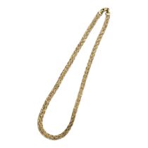 A VINTAGE 14CT BI COLOUR GOLD NECKLACE Fine pierced ropework design. (approx 45cm) Condition: good