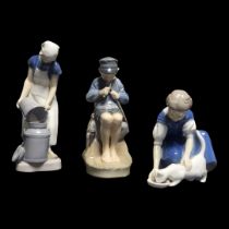 ROYAL COPENHAGEN, A HARD PASTE PORCELAIN MODEL OF A YOUNG FISHERMAN Designed by Christian