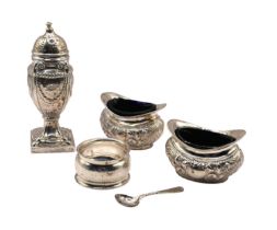 HAWKSWORTH, EYRE & CO. LTD, A VICTORIAN SILVER SUGAR SIFTER, HALLMARKED LONDON 1897, TOGETHER WITH A