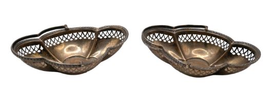 MAPPIN & WEBB, A PAIR OF EDWARDIAN STYLE SILVER BONBON DISHES, HALLMARKED BIRMINGHAM, 1911 Both