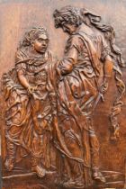 AFTER ANDREA MANTEGNA, PADUA, 1431 - 1506, MANTUA, A FINE 16TH CENTURY ITALIAN CARVED WALNUT PANEL