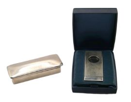 LEVI & SALAMAN, A LATE EDWARDIAN SILVER RECTANGULAR PILL BOX, HALLMARKED BIRMINGHAM, 1910,