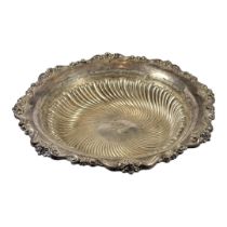 FRANK M. WHITING CO., AN EARLY 20TH CENTURY AMERICAN SILVER LIPPED BOWL Having fluted interior and