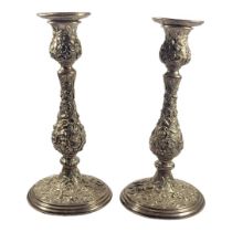 S. KIRK & SON INC., A PAIR OF LATE 19TH/EARLY 20TH CENTURY AMERICAN STERLING SILVER CANDLESTICKS