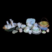 ROYAL GRAFTON, AN EARLY 20TH CENTURY PORCELAIN TEA SERVICE Six cups and saucers, six side plates,