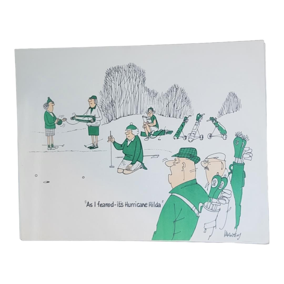 VARNEY, A COLLECTION OF VINTAGE 'GOLF CARTOON 'COLOURED PRINTS Various cartoons in green palette. ( - Image 5 of 6