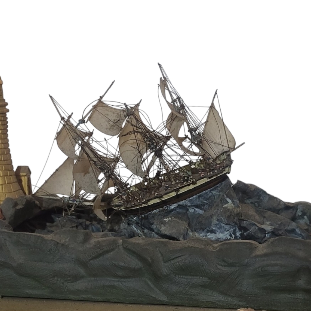 KENDALL OF PARIS, A 19TH CENTURY BRONZE ORMOLU' AUTOMATA SHIP' MANTLE CLOCK Having a moving model - Image 3 of 3