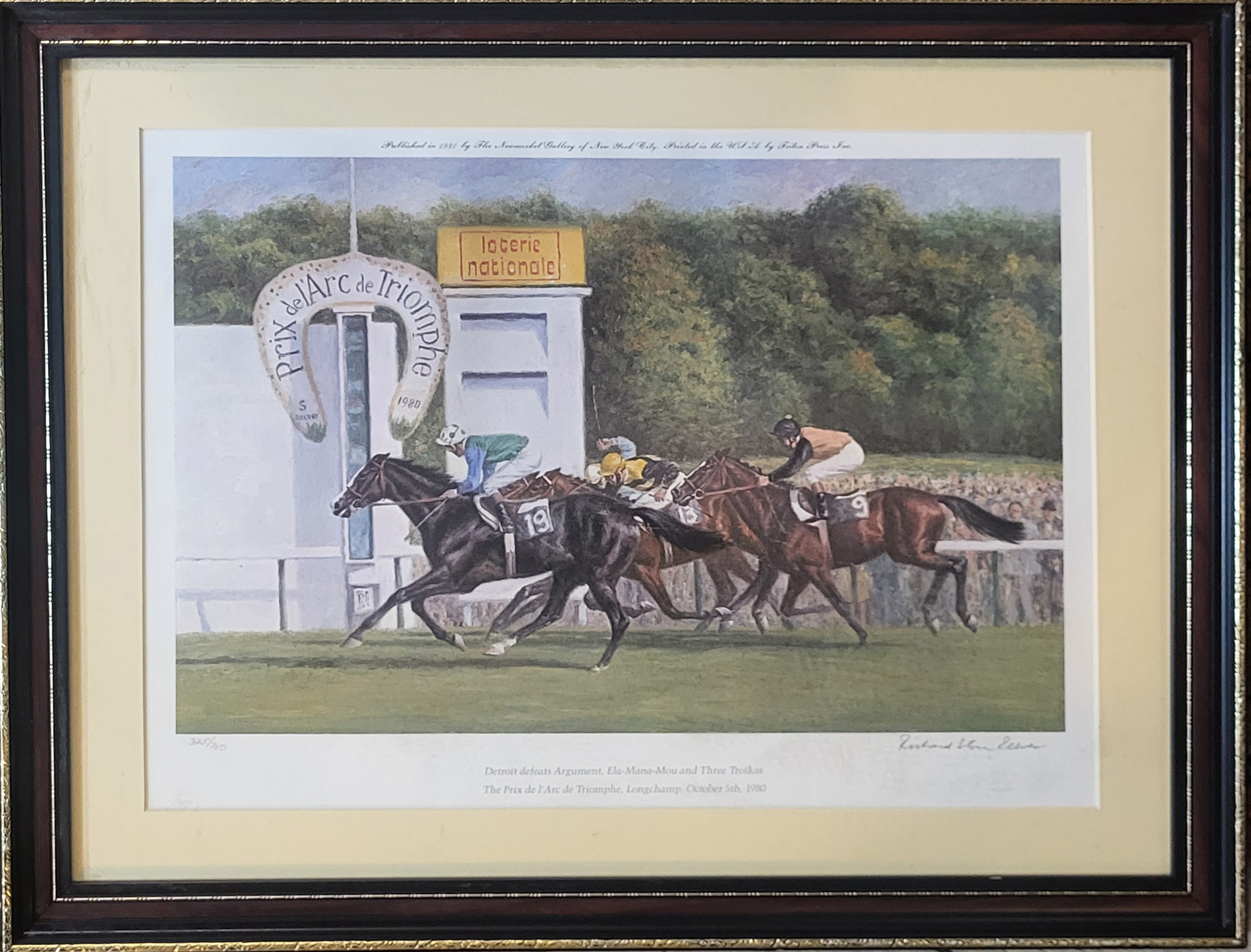 RICHARD STONE REEVES,A SET OF FIVE HORSE 20th CENTURY RACING LIMITED EDITION PINTS Titled 'The