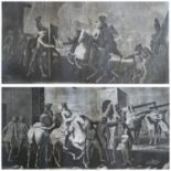 GEORG PHILIPP RUGENDAS I, 1666 - 1742, C1705/1710, MEZZOTINT ON LAID PAPER Horse/battle scenes, pair