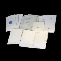 CONCORDE, A COLLECTION OF VINTAGE AVIATION EPHEMERA Comprising three blank flight certificates, a