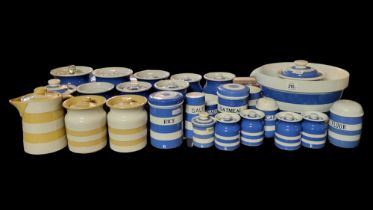 T.G. GREEN & CO. LTD, CORNISH KITCHENWARE, A MIXED COLLECTION OF THIRTY-FOUR PIECES OF ORIGINAL