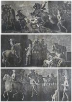 GEORG PHILIPP RUGENDAS I, 1666 - 1742, C1705/1710, MEZZOTINT ON LAID PAPER Horse/battle scenes,