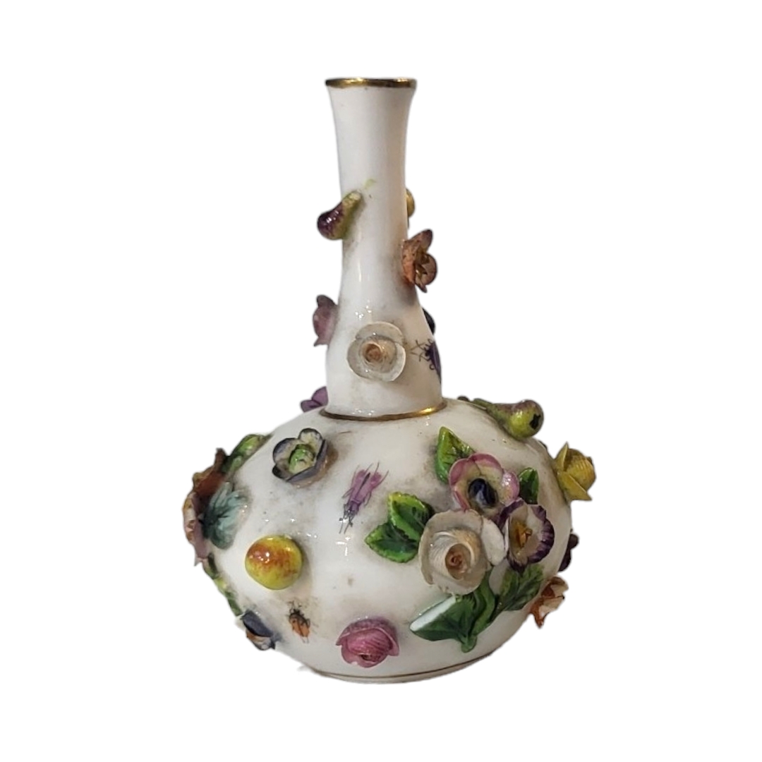 AFTER 18TH CENTURY MEISSEN-BOTTGER STYLE JEWELLED CABINET CUP Painted with rustic and harbour - Image 4 of 6