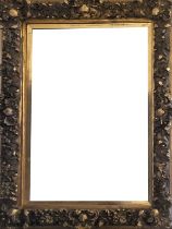 A LARGE AND IMPRESSIVE 18TH/19TH CENTURY WATER GILDED GILTWOOD AND GESSO PICTURE/MIRROR FRAME Carved