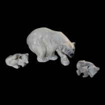 ROYAL COPENHAGEN, A HARD PASTE PORCELAIN MODEL OF ANTARCTIC POLAR BEAR, CIRCA 1970 Covered with