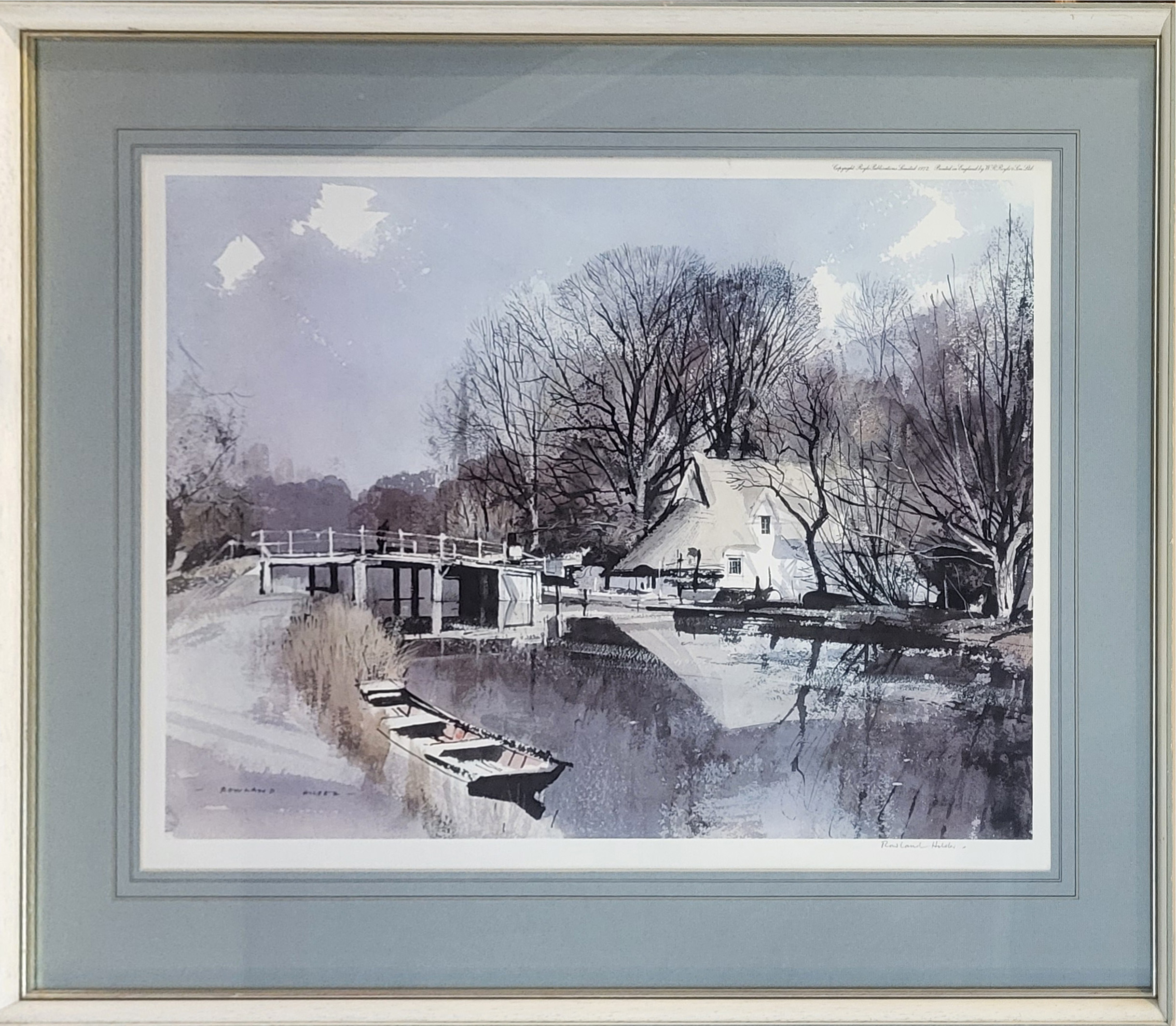 ROWLAND HILDER, FOUR SIGNED COLOURED LANDSCAPE PRINTS Mounted, framed and glazed. (83cm x 66cm) - Image 10 of 10