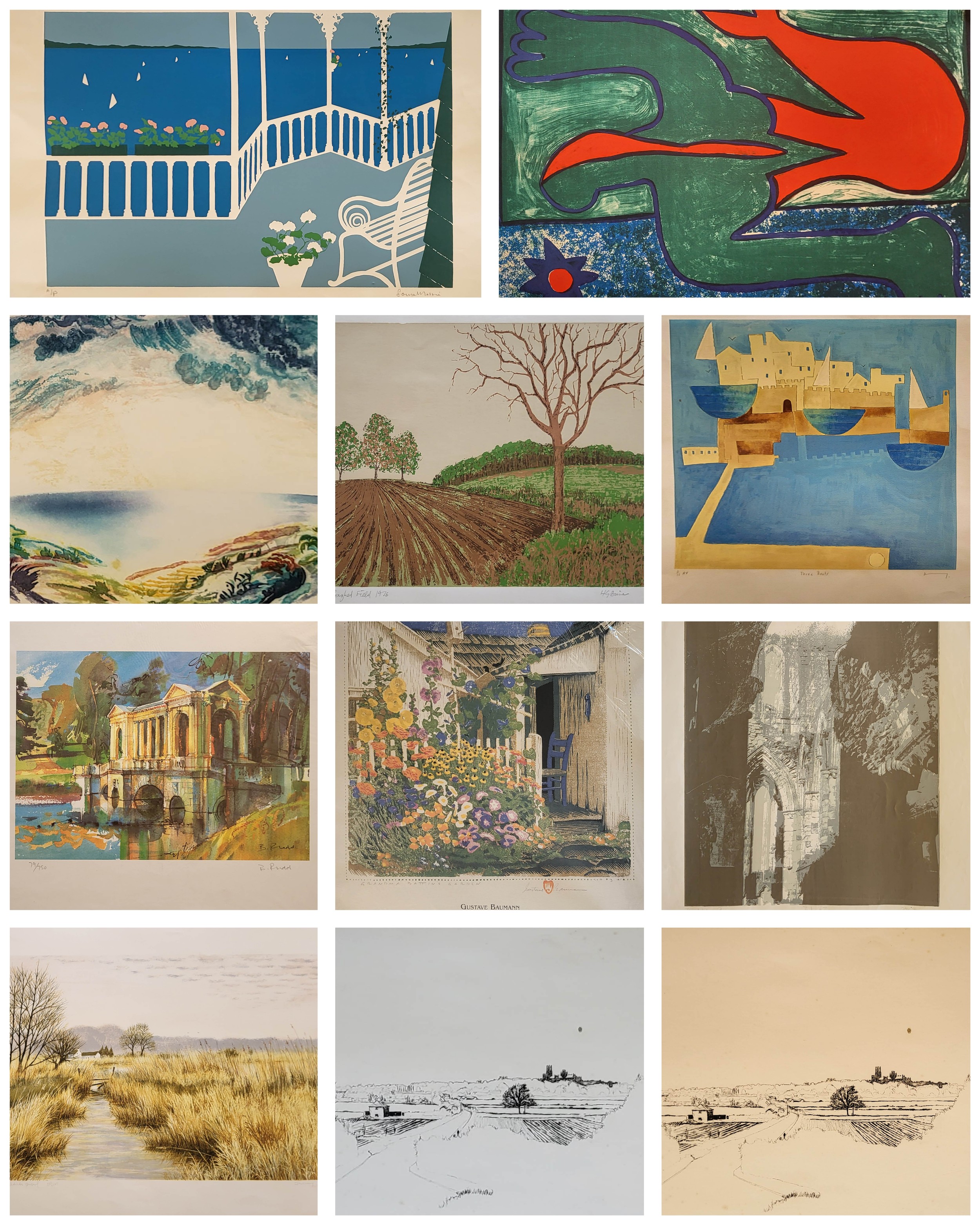 A COLLECTION OF EARLY 20TH CENTURY MODERN LIMITED EDITION PRINTS Artists include Lorna Massie,