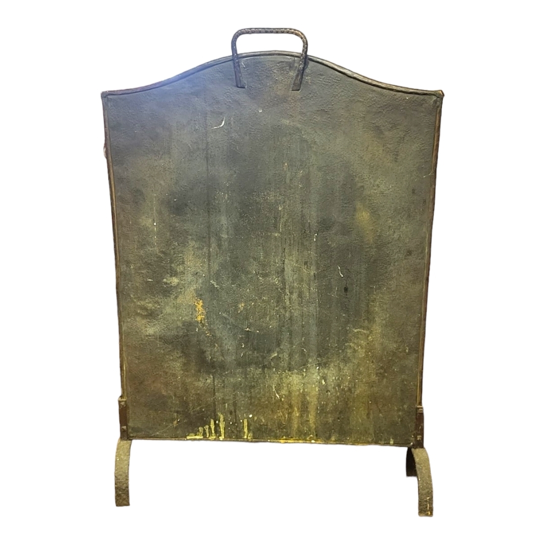AN EARLY 20TH CENTURY COPPER AND IRON FIRE SCREEN With relief portrait of Sir Anthony Vandick ( - Bild 3 aus 3