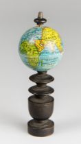 A LATE 19TH/EARLY 20TH CENTURY MINIATURE GLOBE. (h 12cm)