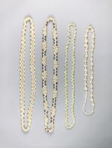 A COLLECTION OF FOUR SOLOMON ISLANDS SEASHELL NECKLACES. Provenance: Private English collection,