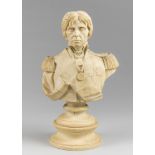 A 20TH CENTURY LIBRARY BUST OF LORD NELSON. Composite.