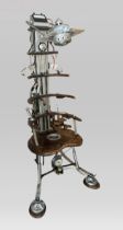 AN UNUSUAL 20TH CENTURY BRITISH SCULPTURE IN THE FORM OF AN ELECTRIC CHAIR Indistinctly, signed