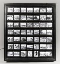 A UNIQUE COLLECTION OF FORTY-NINE LIGHT-BOX FRAMED LANTERN SLIDES OF WWI INTEREST, C.1914-18 Showing