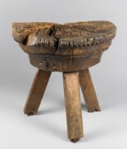 A 15TH CENTURY AND LATER PRIMITIVE FRENCH OAK CAPITAL. Dating from around the time of the battle