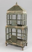 A LARGE AND IMPRESSIVE EARLY 20TH CENTURY BIRDCAGE