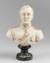 A 20TH CENTURY LIBRARY BUST OF WELLINGTON. Composite.
