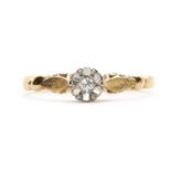 An 18ct gold single stone diamond ring,