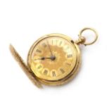 An 18ct gold key wind hunter pocket watch,