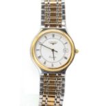 A gentlemen's bi-colour Longines quartz bracelet watch,
