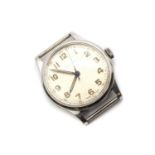 A steel Longines mechanical watch head,