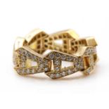 An 18ct gold diamond set Asprey 'Signature' design ring, c.2004,