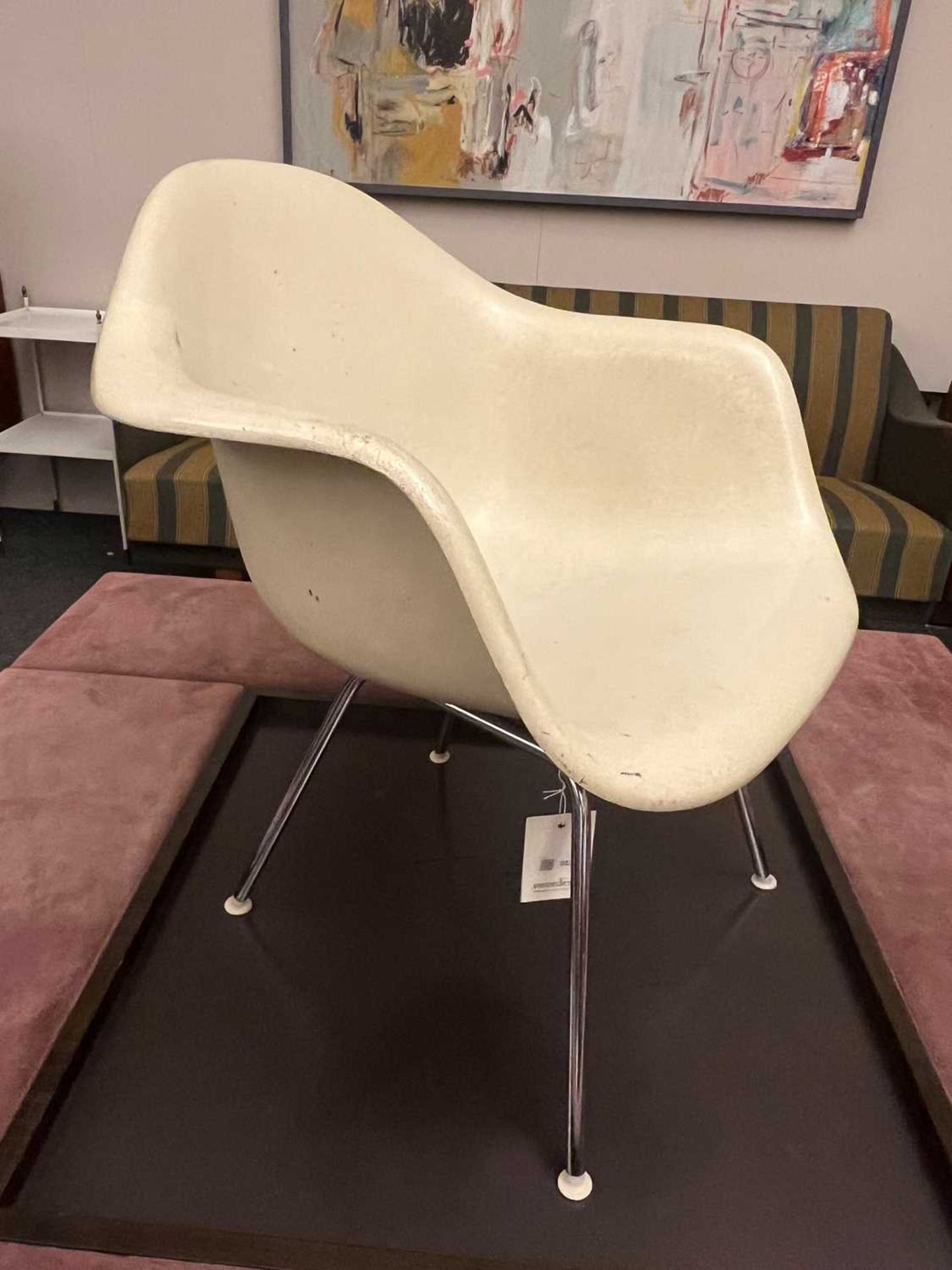 A white fibreglass armchair, - Image 10 of 10