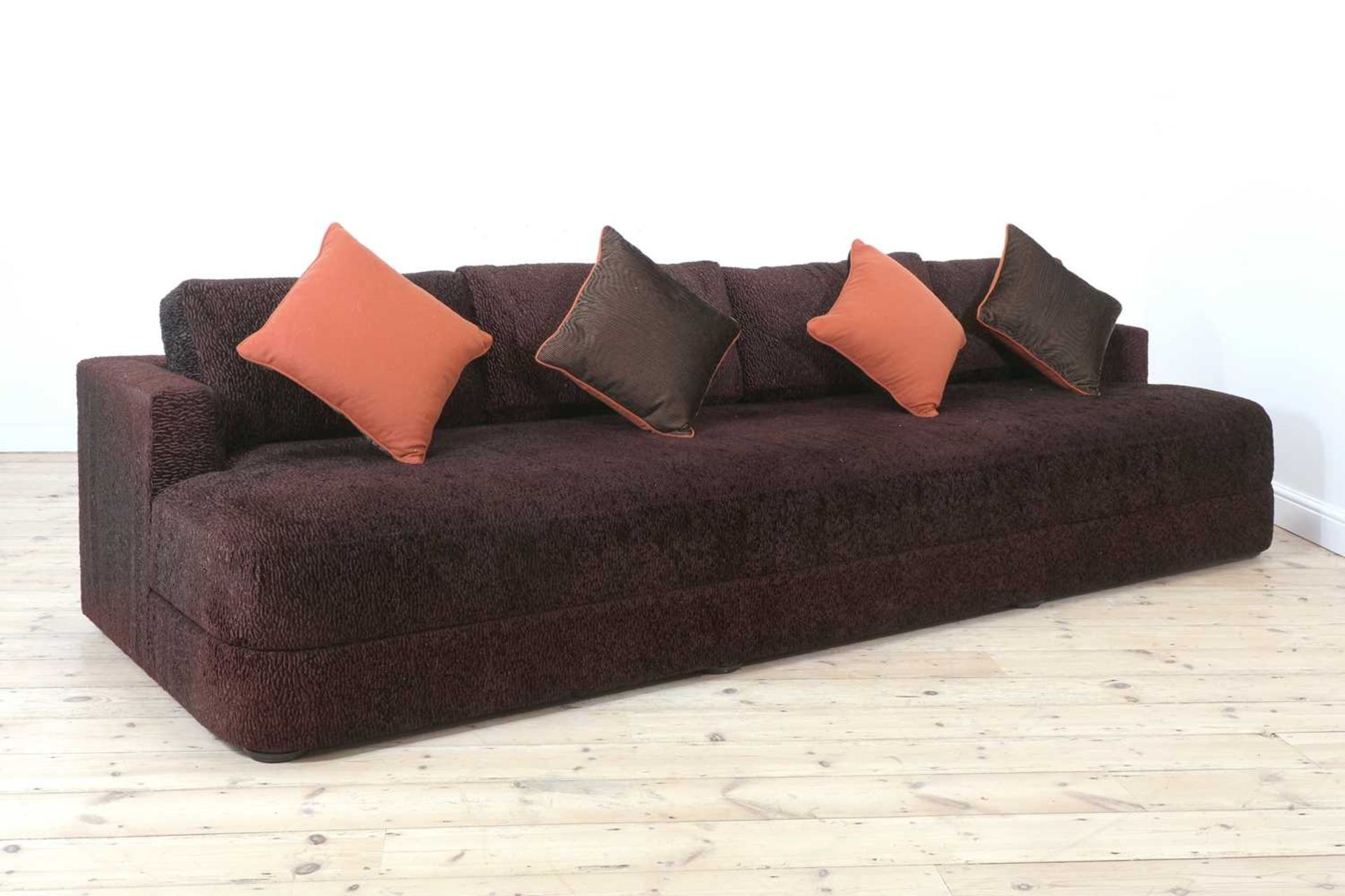 A contemporary sofa,