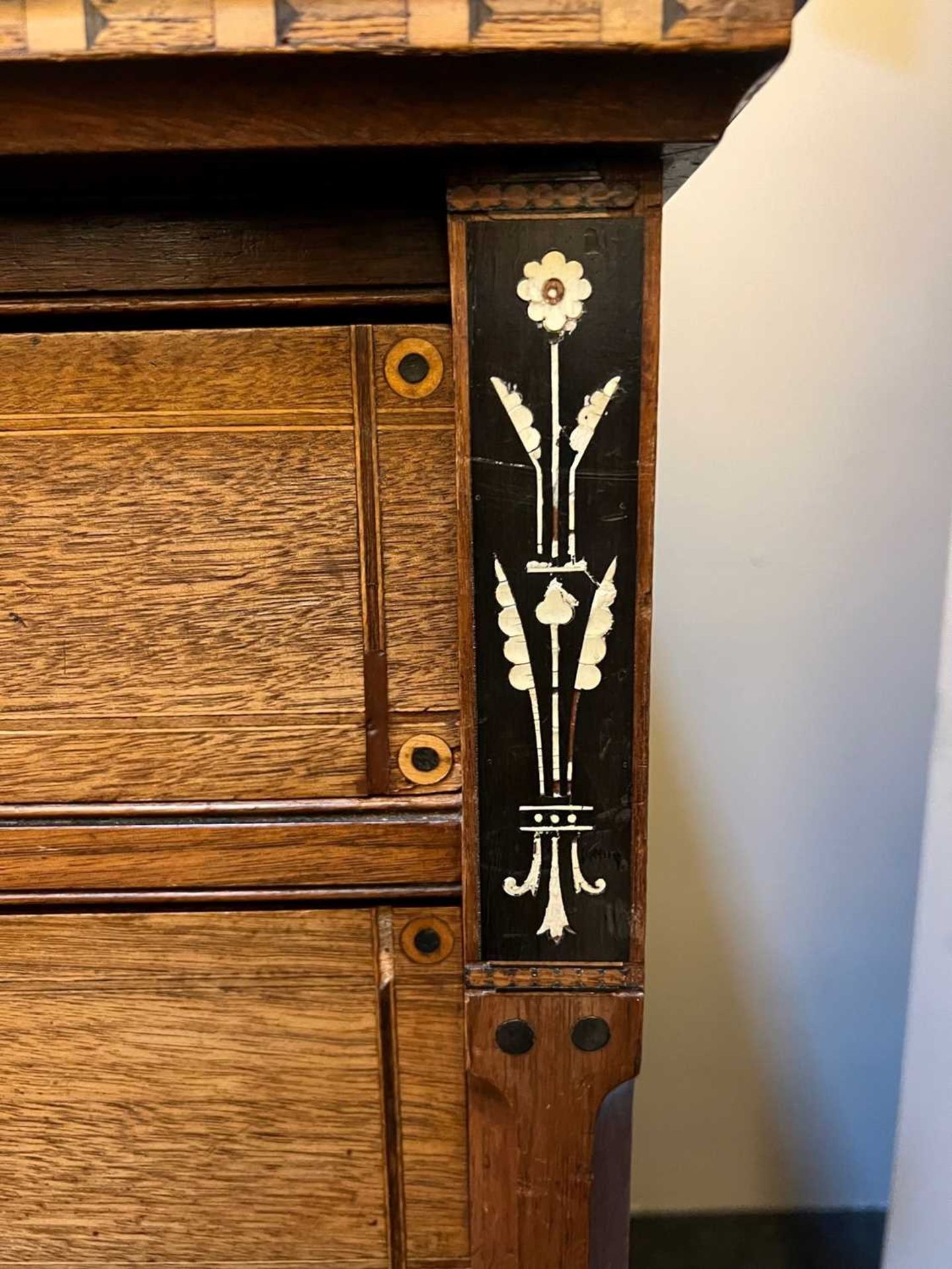 An Aesthetic walnut inlaid dressing table, - Image 10 of 20