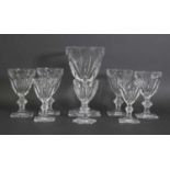 A suite of Baccarat 'Harcourt' pattern wine glasses,