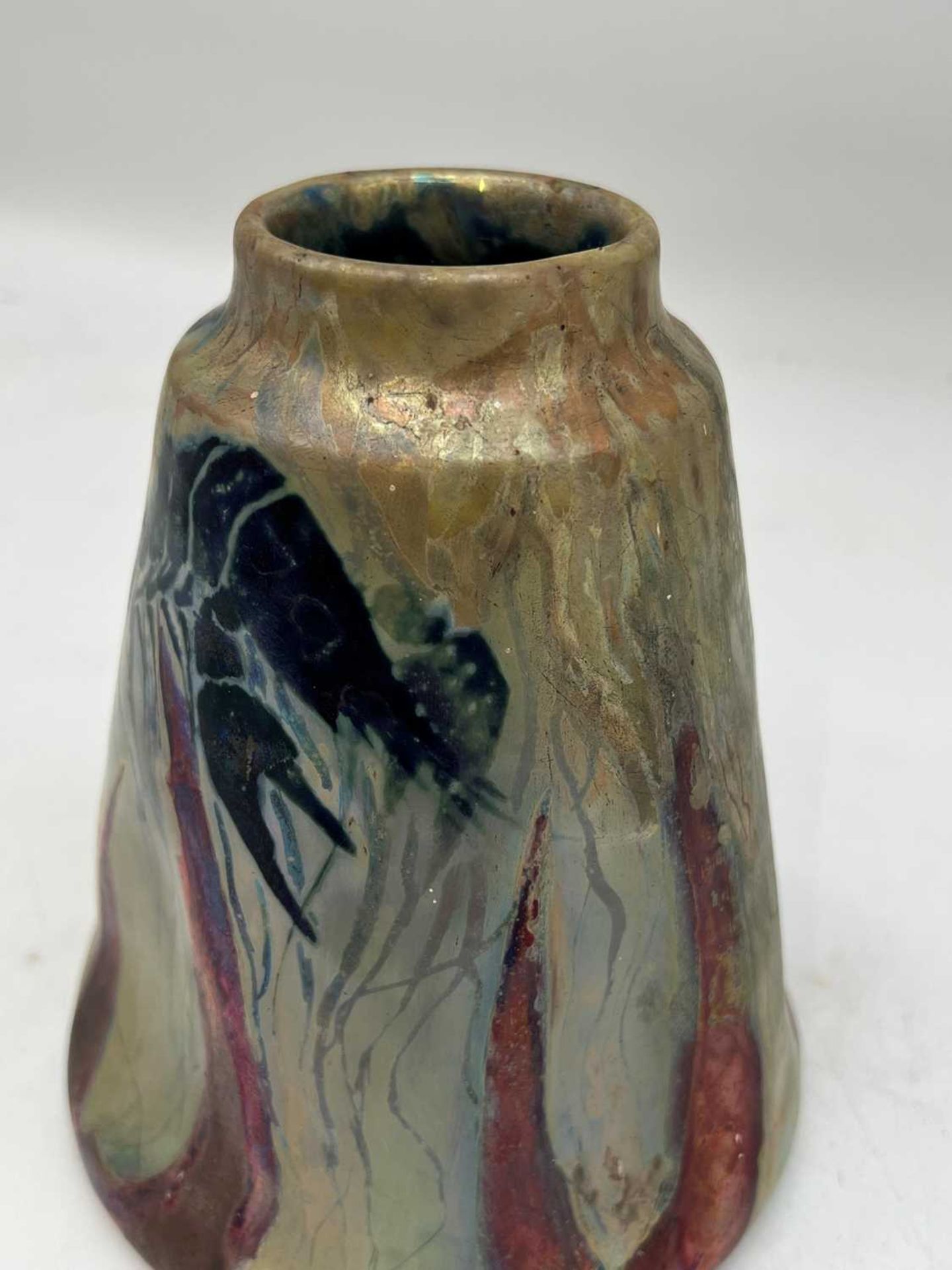 A Clément Massier 'Golfe-Juan' iridescent lustre vase, - Image 8 of 11