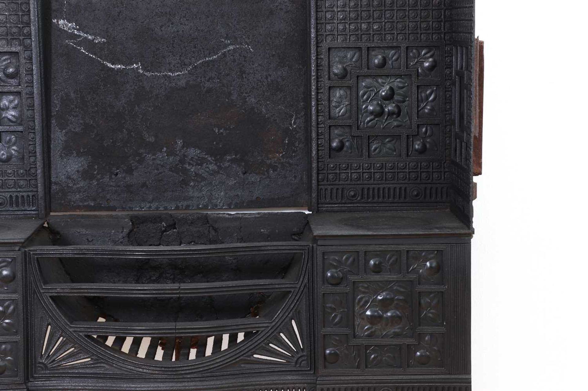 An Aesthetic Coalbrookdale cast iron fireplace, - Image 4 of 10